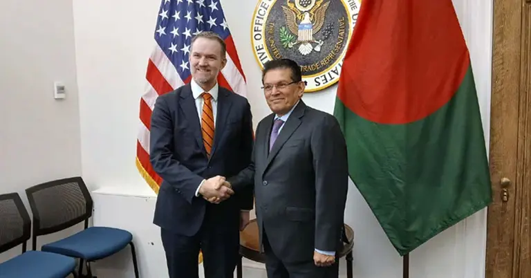 ড. খলিলুর রহমানের সঙ্গে যুক্তরাষ্ট্রের বাণিজ্য প্রতিনিধি জেমিসন গ্রিয়ার